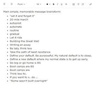 main topic brainstorm